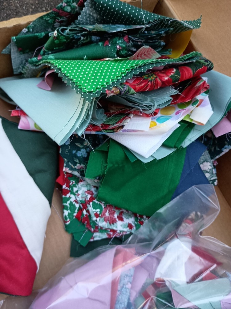 Vintage Quilt Scraps Fabrics Projects Unfinished