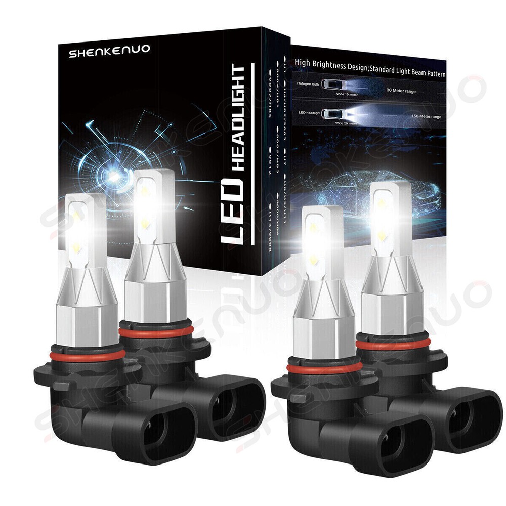 4X LED Headlight Bulbs Hi/Lo Beam For Honda Accord 2006-2012 Sedan 4-Door 6000K