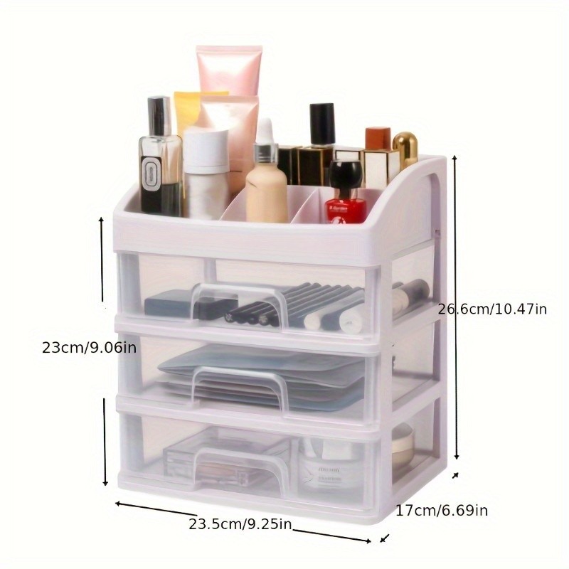 Capacity Multi-Layer Cosmetic Organizer with Drawers,Pull-Out Shelf for Makeup