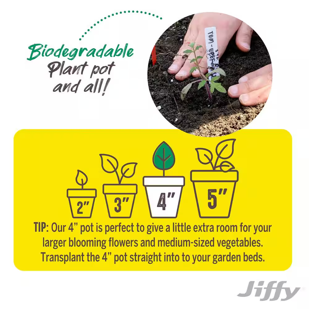 4 In. round Peat Pots Seed Starter Kit (6-Pack)