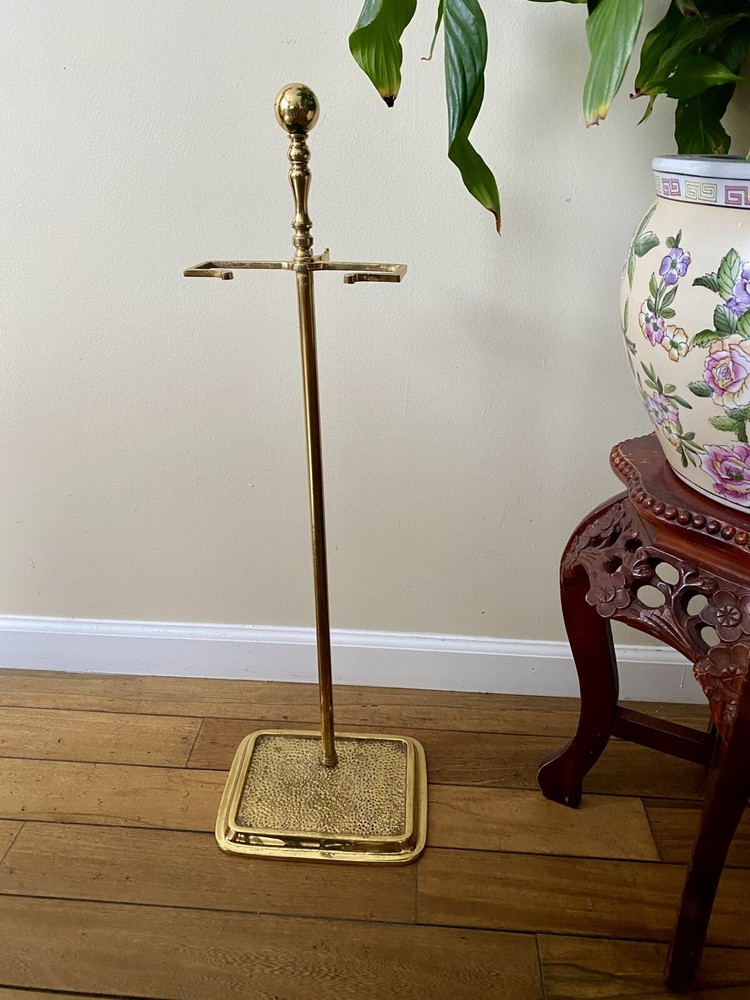 Vintage Fireplace Brass 4 Piece Tool Set 30'' Tall