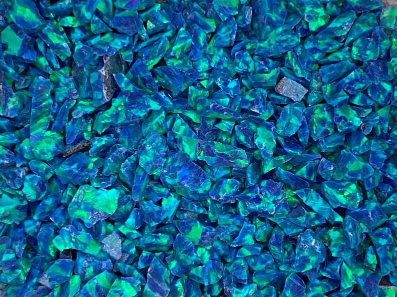 Crushed Opal Peacock Blue/ Crushed Bello Opal