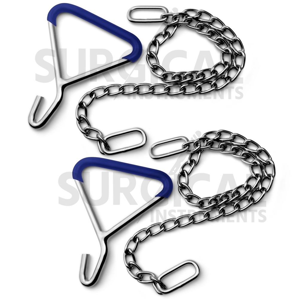Durable OB Apparatus Leg Catch Set 2 Handles Puller Hook and 2 Chain 30" & 45"