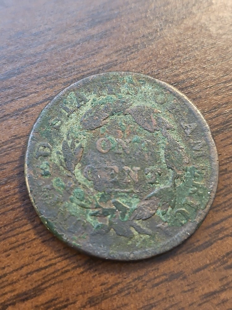 1833 Coronet Head Large Cent (Damage)