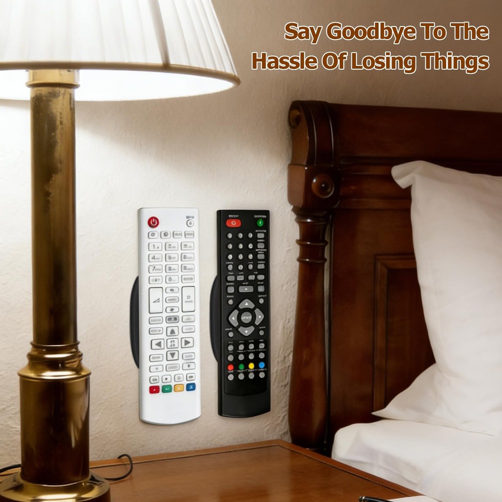 Magnetic Remote Control Holder 4 Pack Wall Mount No Drill Self-Adhesive