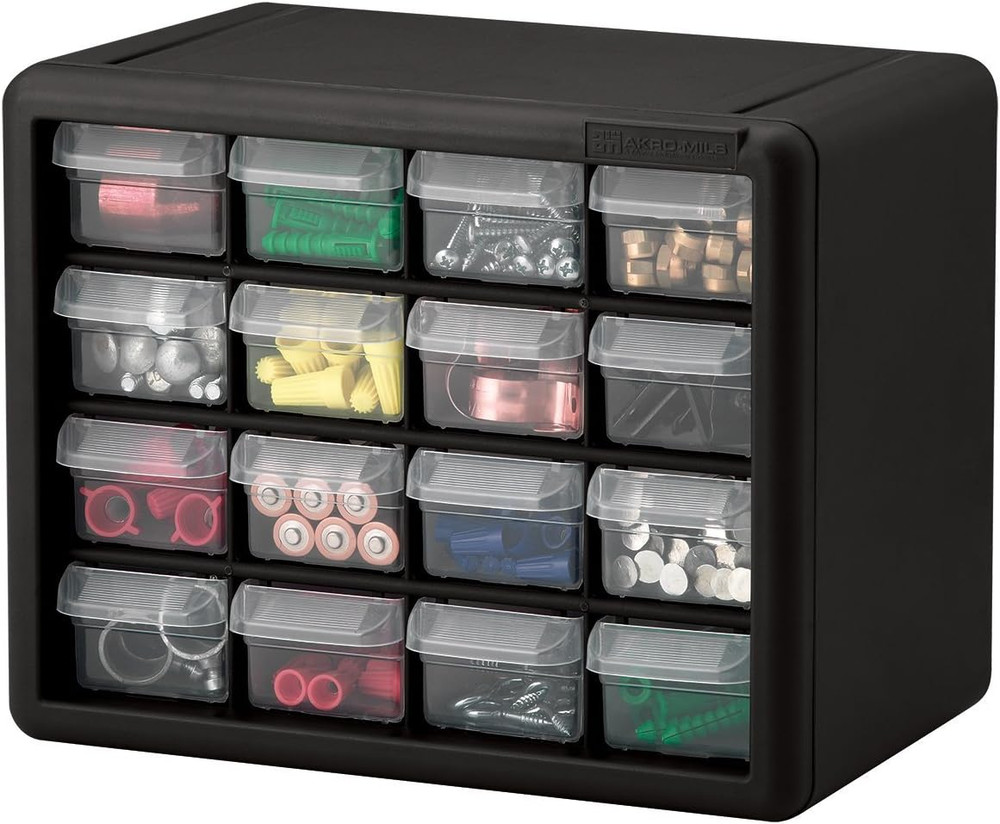 16-Drawer Plastic Storage Cabinet