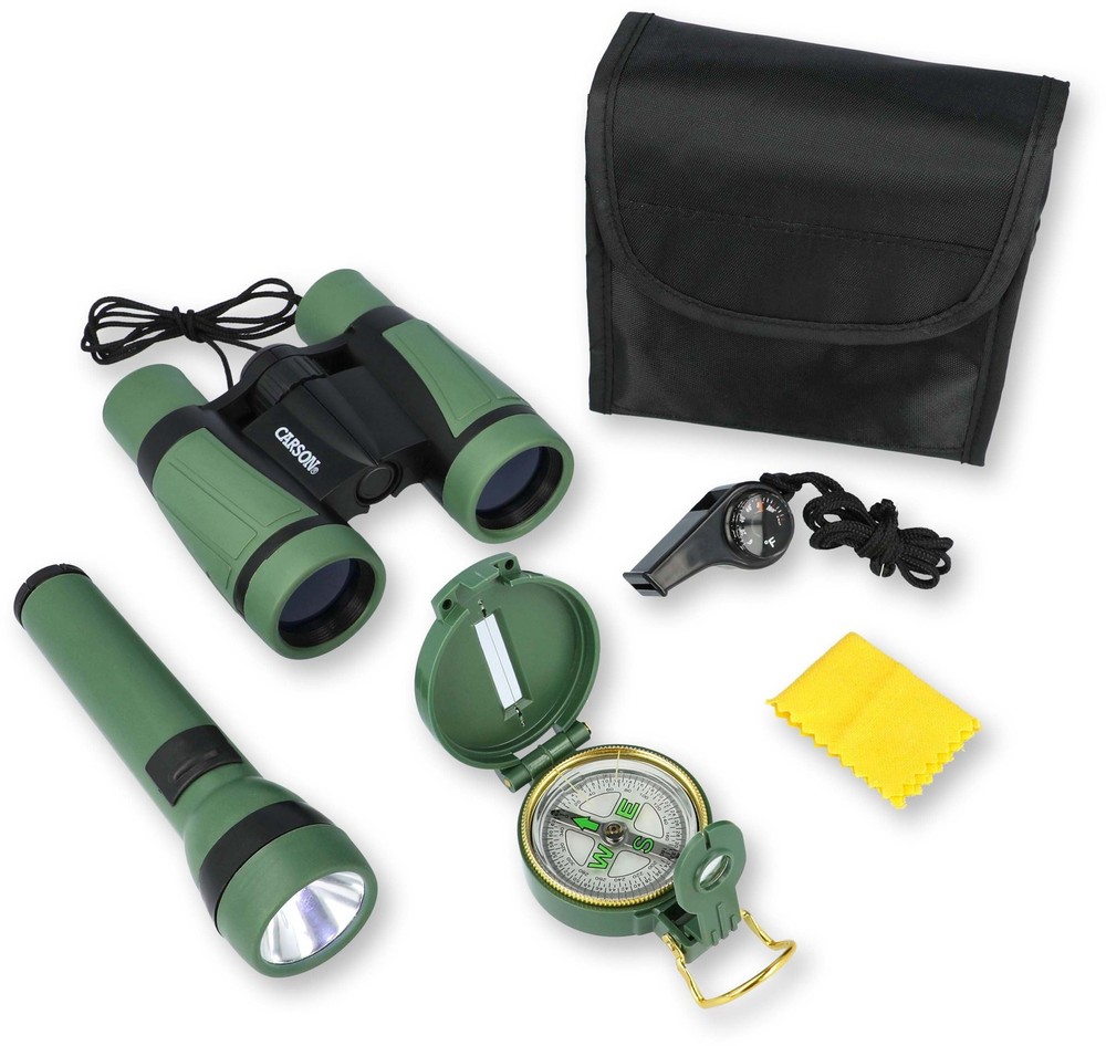 Carson AdventurePak - Binocular, Compass, Flashlight, Whistle, : HU-401