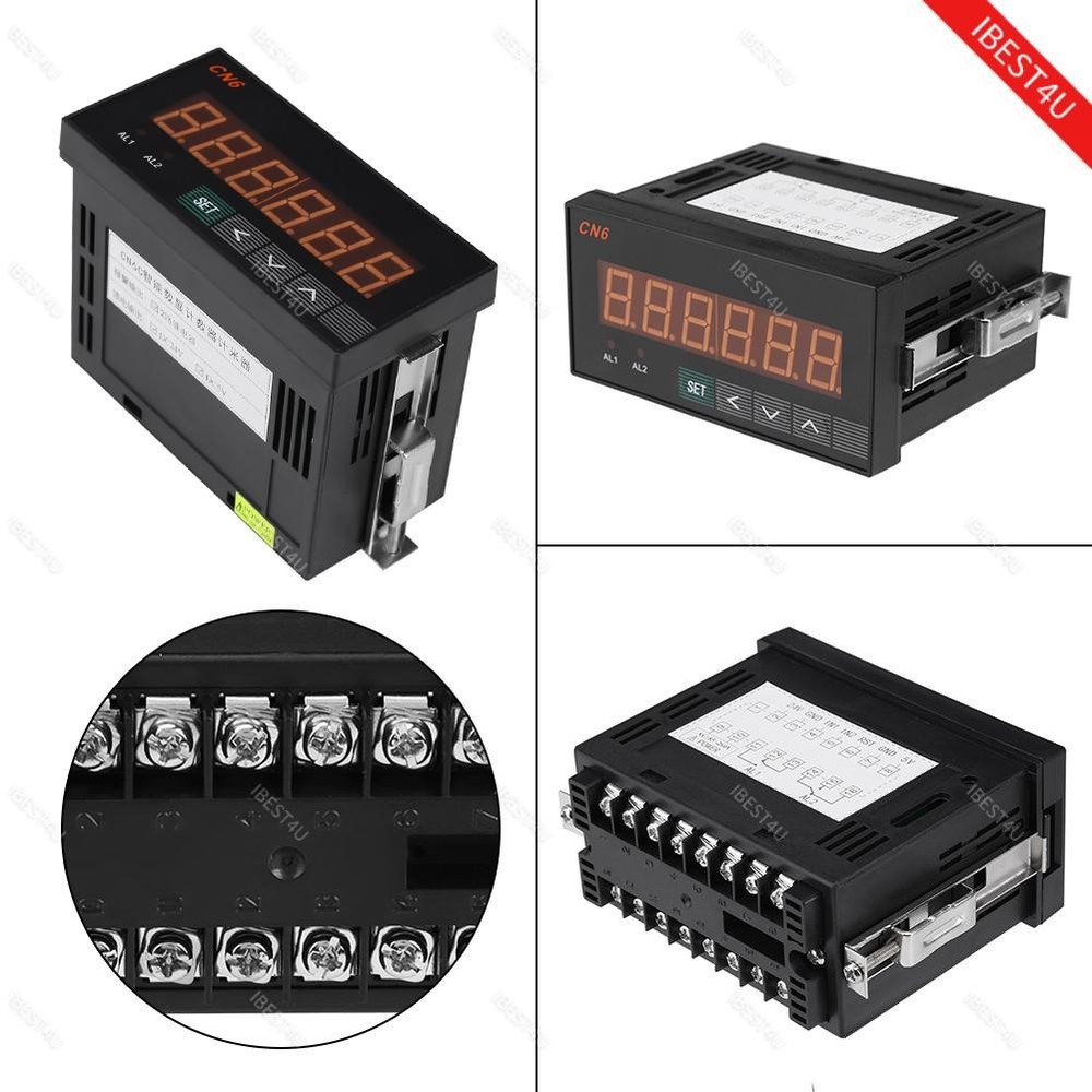 6-Digital Multifunctional LED Counter Grating Encoder Display Meter Relay 220V