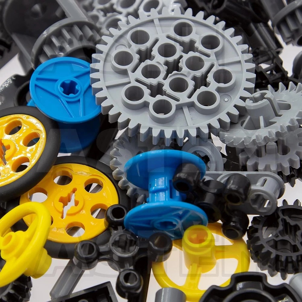 100+PCS Technic Gears & Axles Compatible with Lego Technic Sets - Gears, Rack...