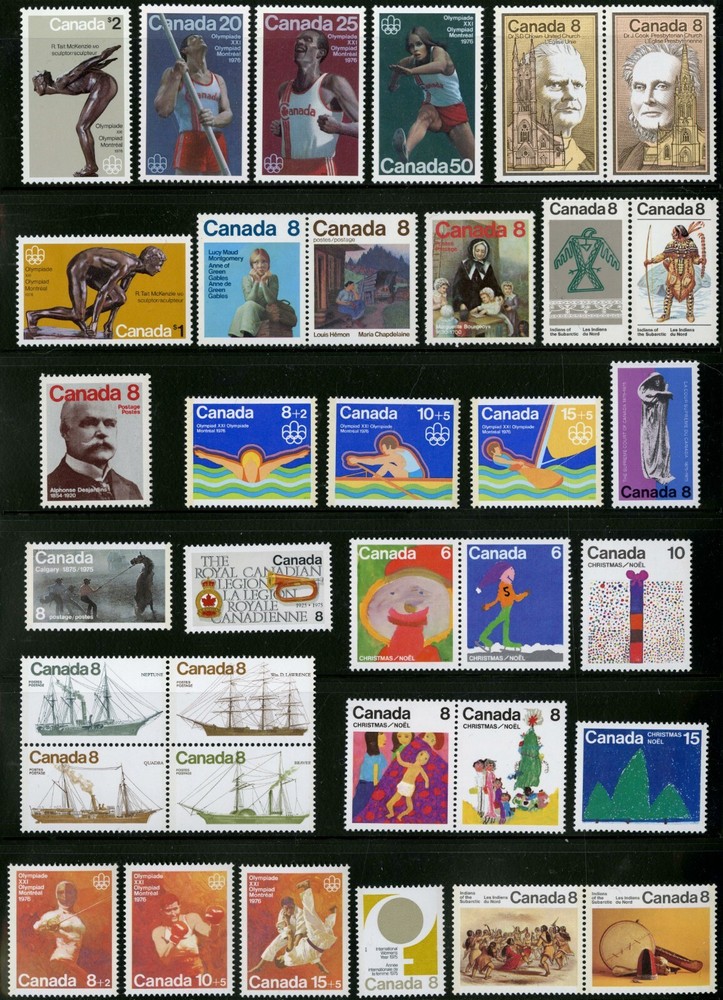 Canada   1975   Unitrade # 656-680   Complete Mint Never Hinged Year Set