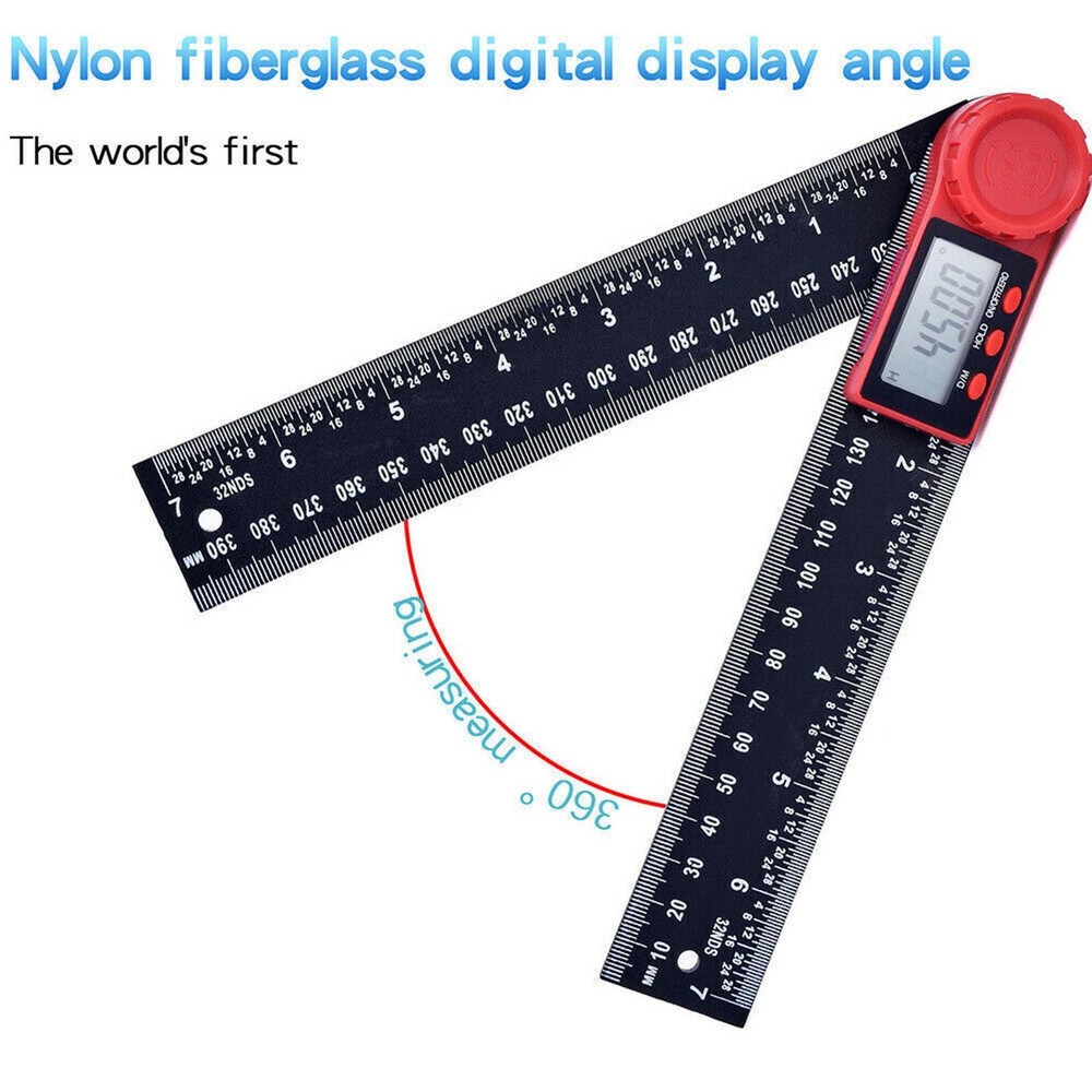LCD Digital Display 200mm 0-360° Angle Finder Ruler Protractor Measure Meter b