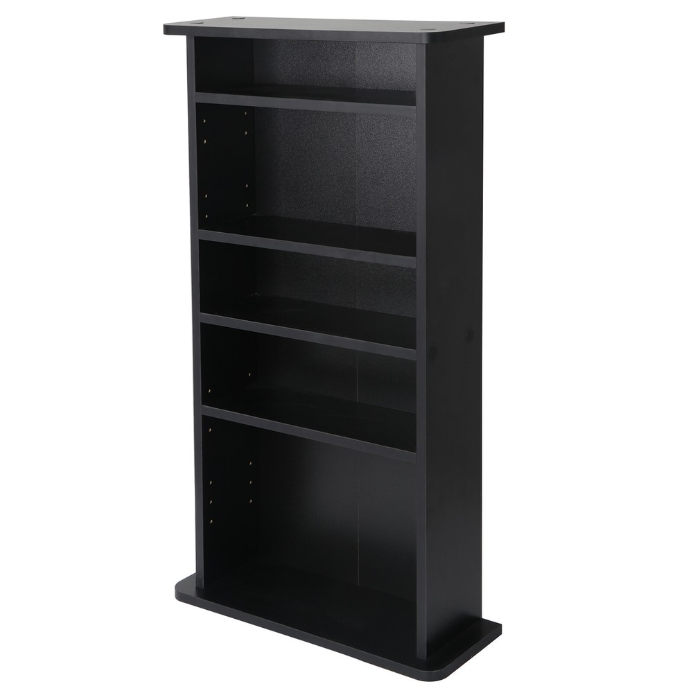 DVD Book Shelf Storage Cabinet CD Media 5 Layers Customized Display Indoor