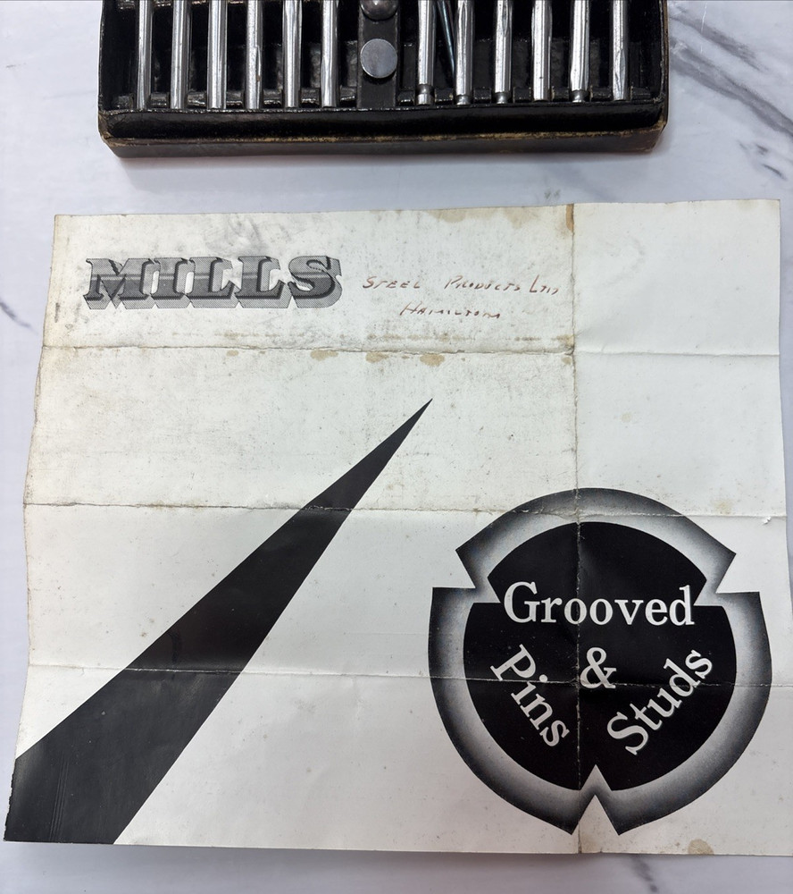 Grooved Studs Pins for Technical Engineers Design Projects SAMPLE BOX Vintage
