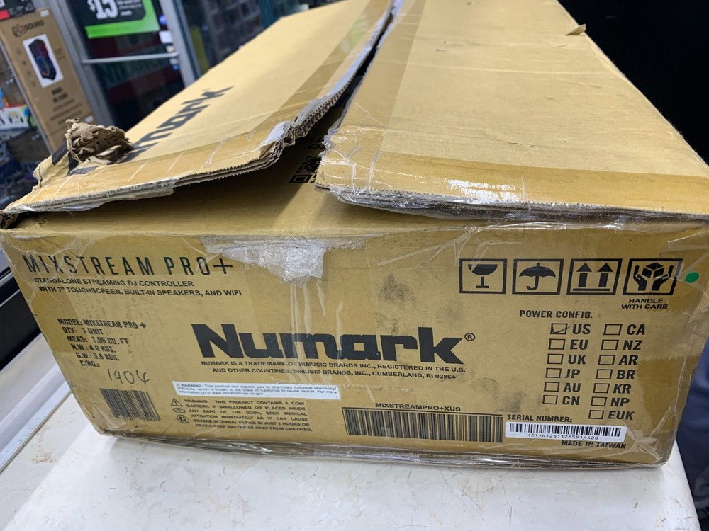 Numark Mixstream Pro+ DJ Controller w/ Stem Separation, 2 Decks, 7" Touchscreen