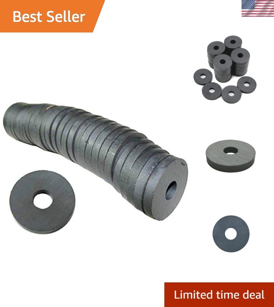 Creative Solutions: 29 Pack 1.25 Inch Ceramic Ring Magnets for Crafts & Projects