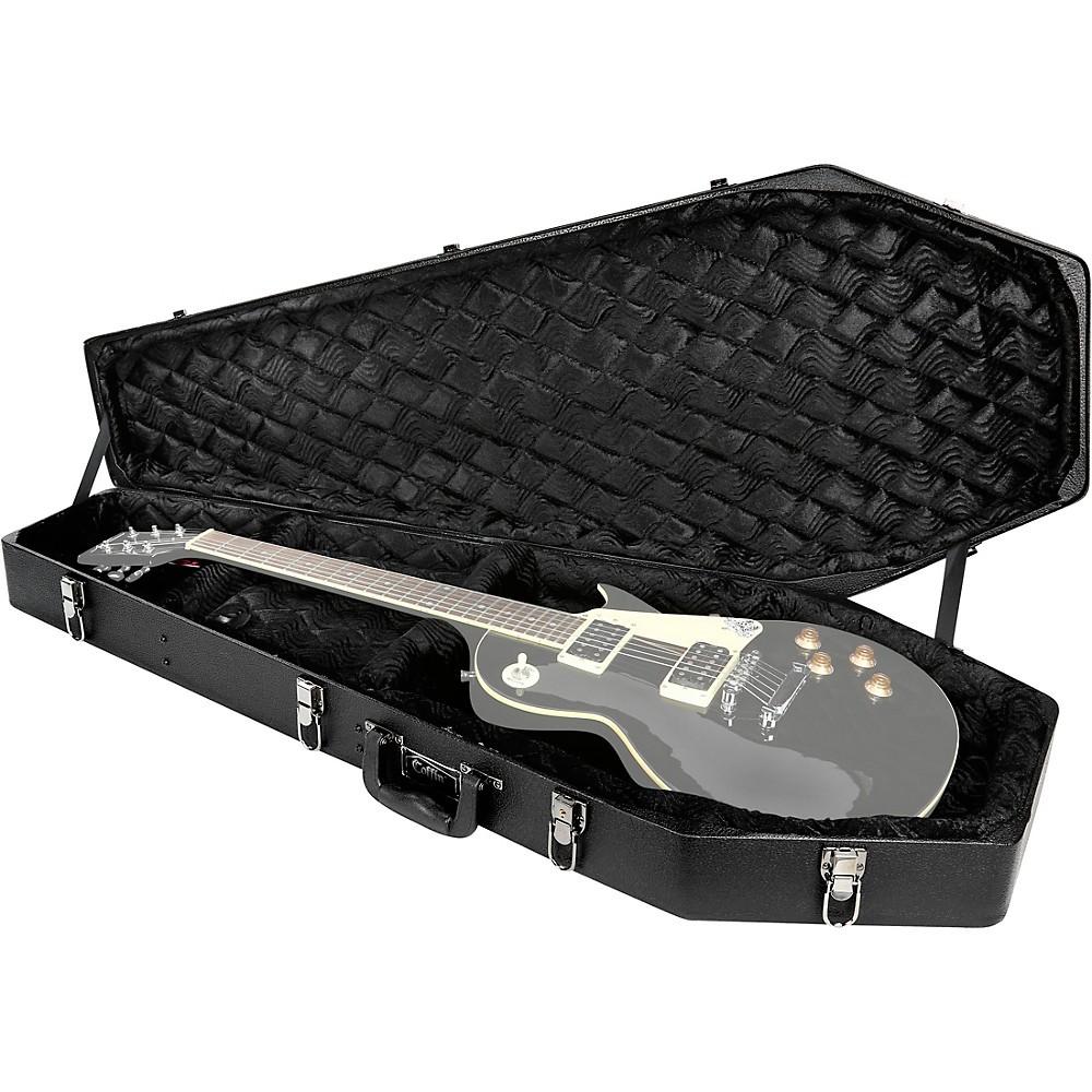 Coffin Case Guitar Case Black Black LN