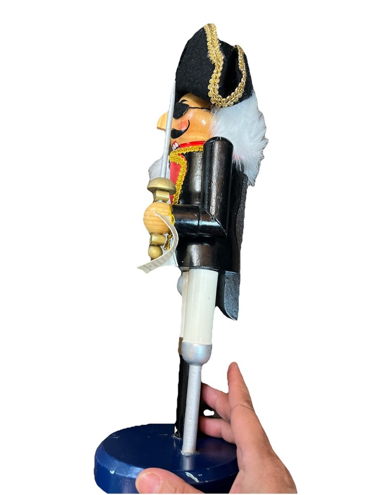 Christmas Pirate Nutcracker 14" Tall Limited Edition 2010 Hook Sword Peg Leg