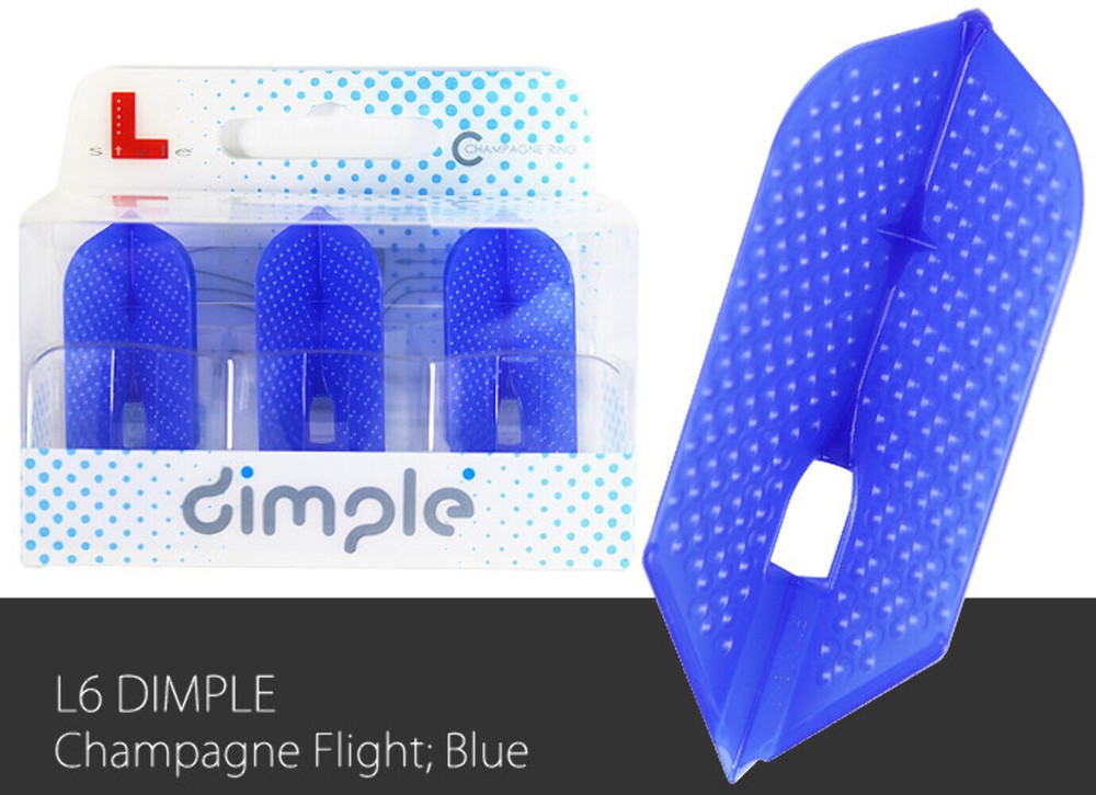 L-Style L6Pro Dimple Slim Flights - Blue