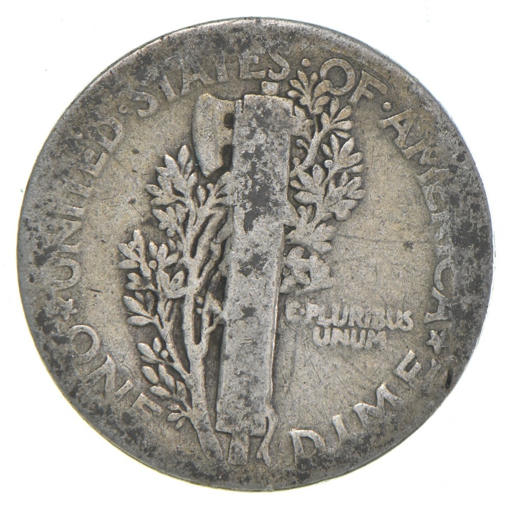 G+ 1918 Mercury 90% Silver Dime