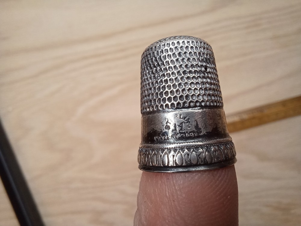 Vintage Sterling Silver Thimble #11 Priscilla Sewing Silver Thimble