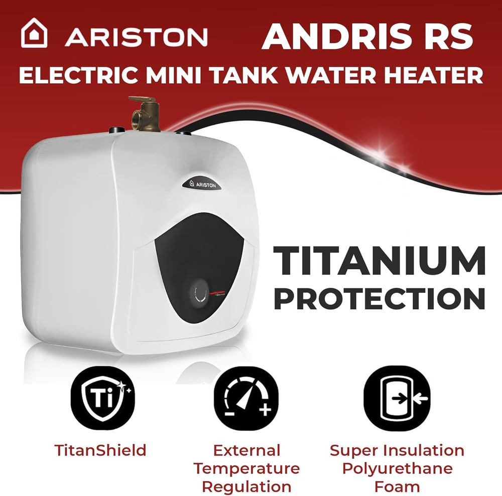 Andris 2.5 Gallon 120V Mini-Tank Electric Water Heater for Instant Hot Water