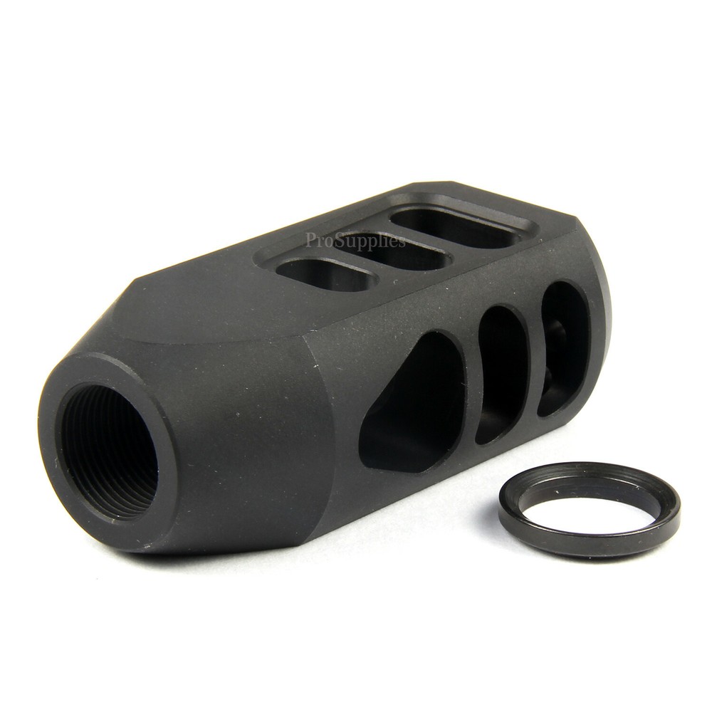 HOT! Tanker Style Muzzle Brake Triangular Baffl 1/2x28 Pitch for 9MM