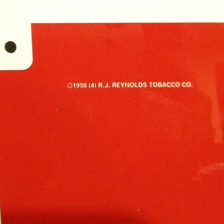 1998 KAMEL RED CIGARETTES TIN SIGN 22" x 12 1/2"