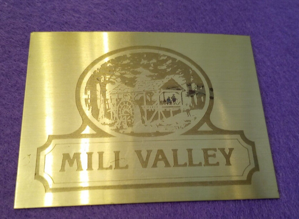 Mill Valley CA Copper Plate Plaque