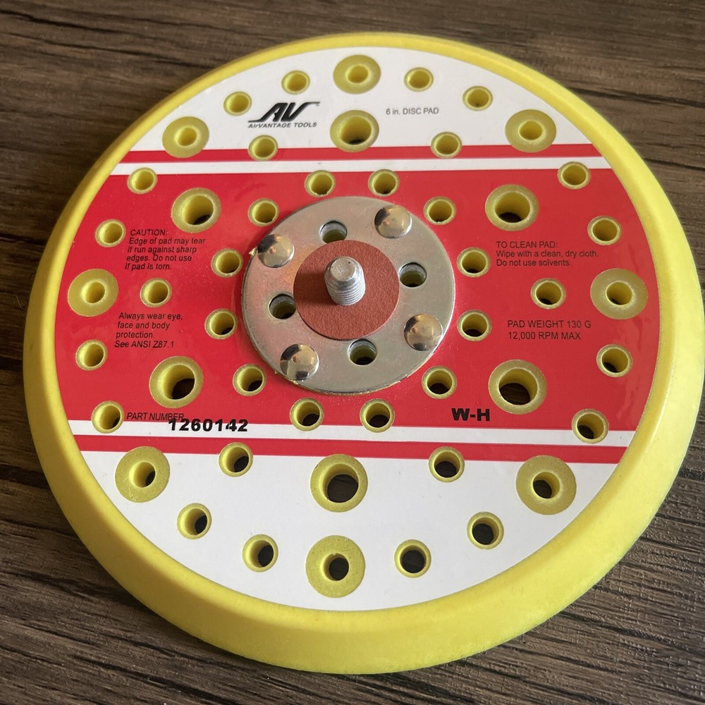 AirVantage 6" Low Profile Multi Hole Hook and Loop Back Up Pad