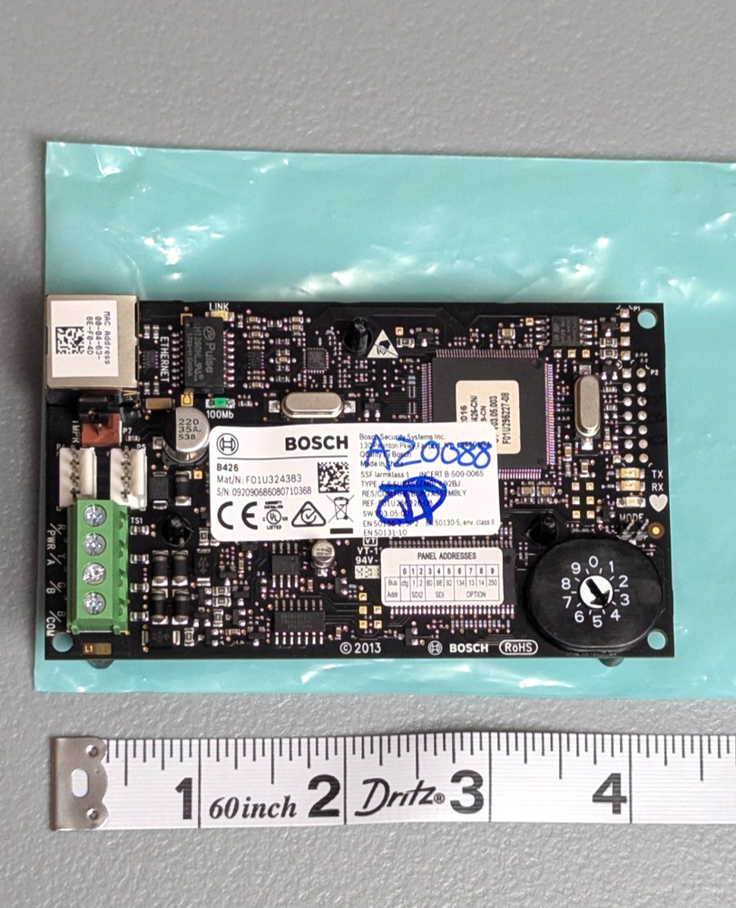 Bosch B426 Ethernet Communication Module: Two Way IP, 10/100, IPV6, IPV4