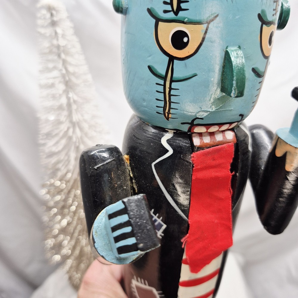 13.5” Wooden Nutcracker - Frankenstein - multicolored