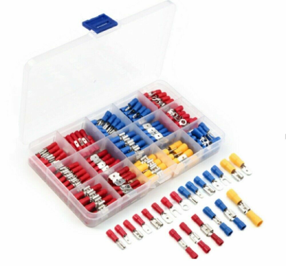 1200PCS Assorted Insulated Electrical Wire Terminals Crimp Connectors Spade Kit