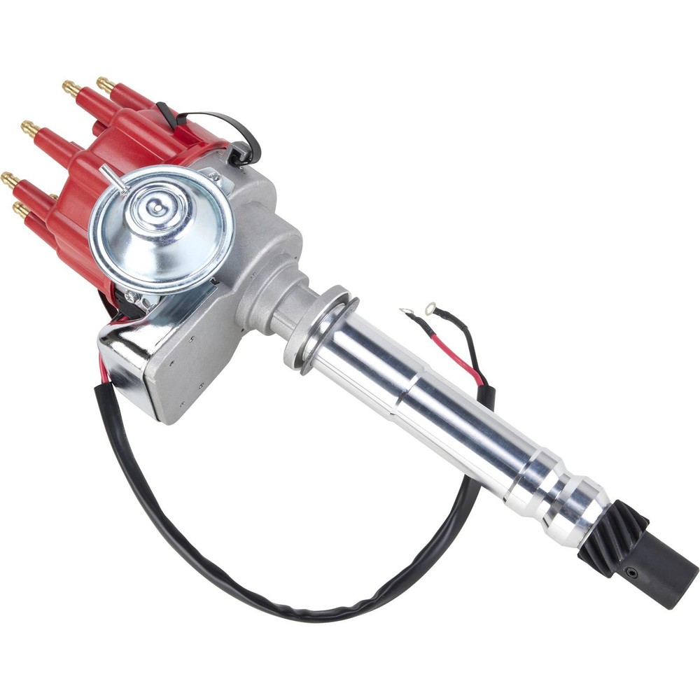 Ready to Run Distributor, Red, Fits Chevy Small Block / Big Block