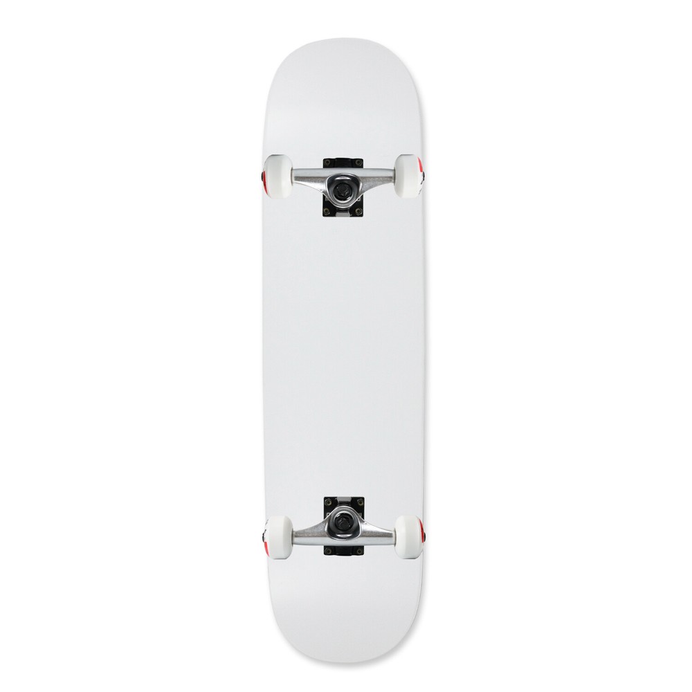 Moose Complete Skateboard Dipped White 7.0" Silver/White Assembled