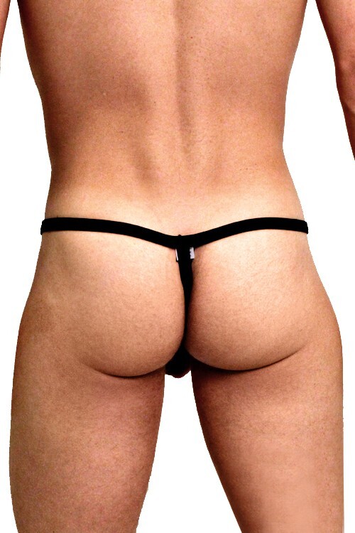 Barely There Men's String T-Back Thong -Strap Front String Underwear-Sexy-String