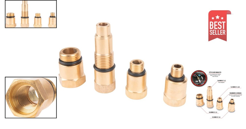 W80577 Compression Tester Spark Plug Adapters Set - Precision for Gas Engines