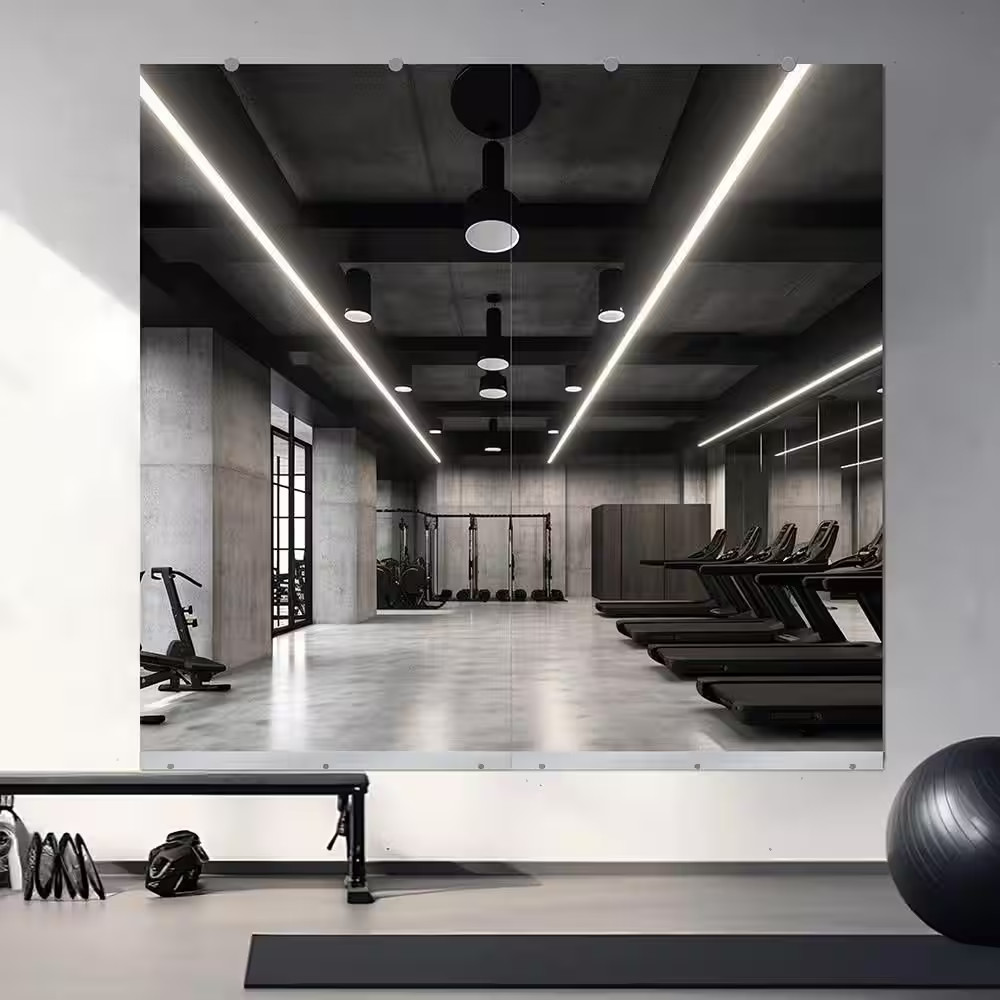 24 In. W X 48 In. H Rectangular Frameless Tempered HD Wall Mirror/Gym Mirror/Dan