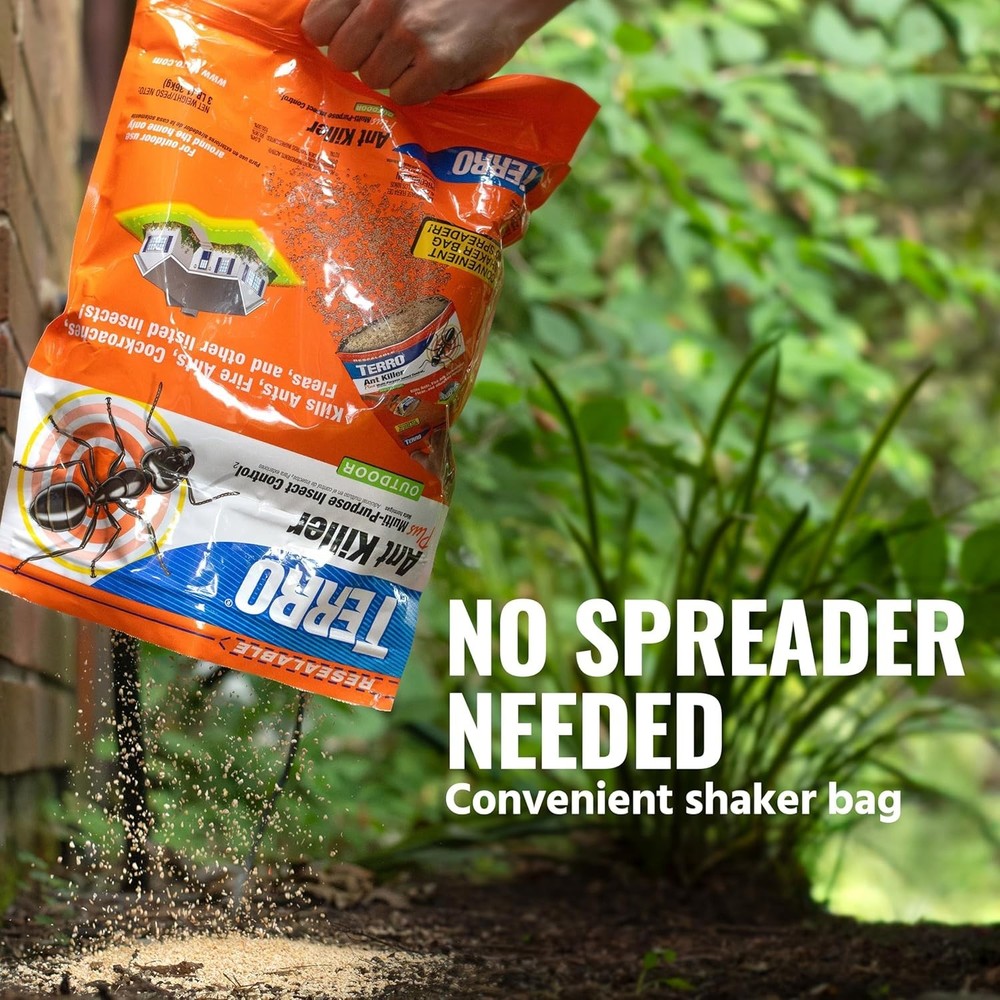 TERRO Ant Killer Plus 3lb Outdoor Insect Control Fire Ant Flea Roach