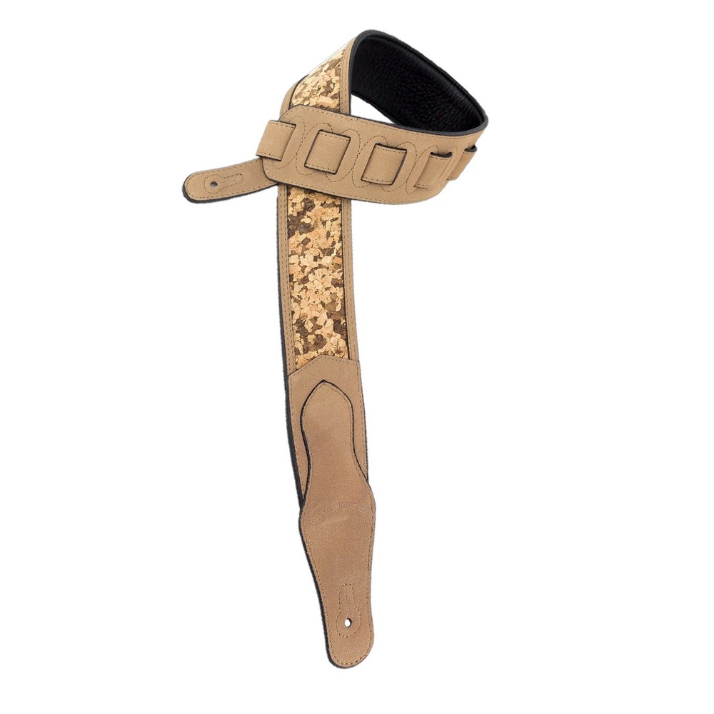 Walker & Williams W-04 Natural Cork & Leather Guitar Strap