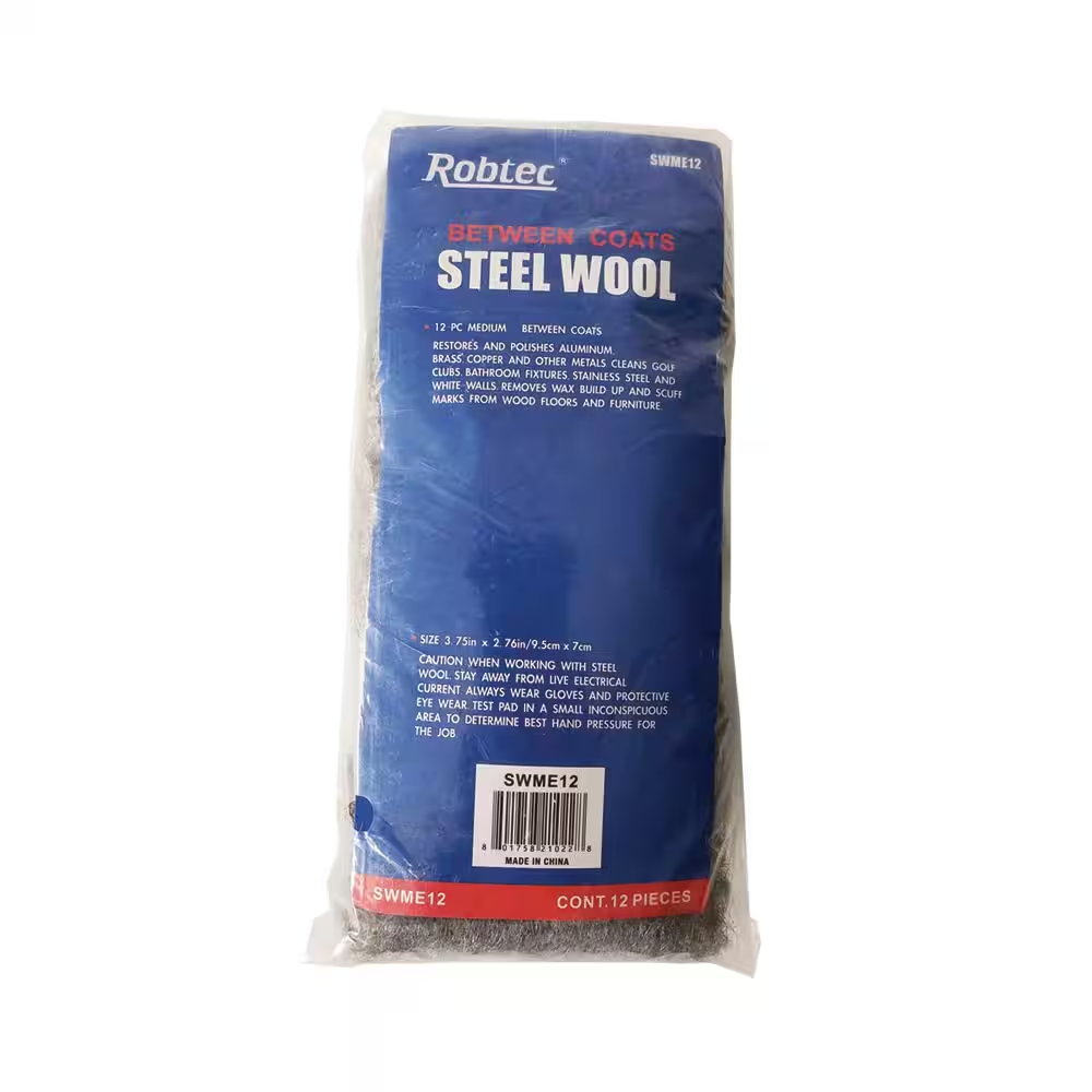 Grade #0 Medium Fine Steel Wool Pads (12-Pack)