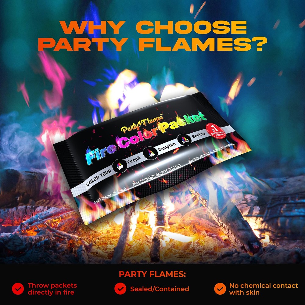 Magic Campfire Fire Color Changing Packets for Pit (25 Original 25 Pack