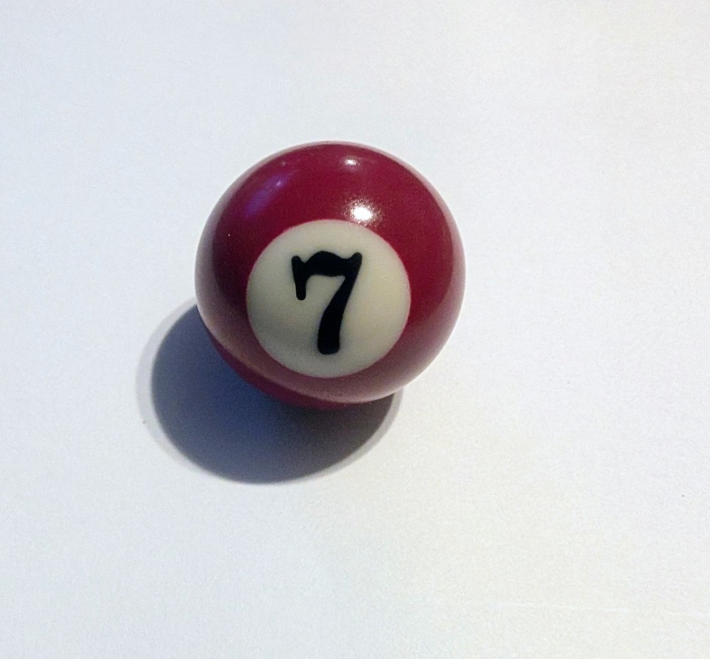 Replacement Mini Pool Ball #7 Maroon 1-1/4" Diameter Miniature Billiard
