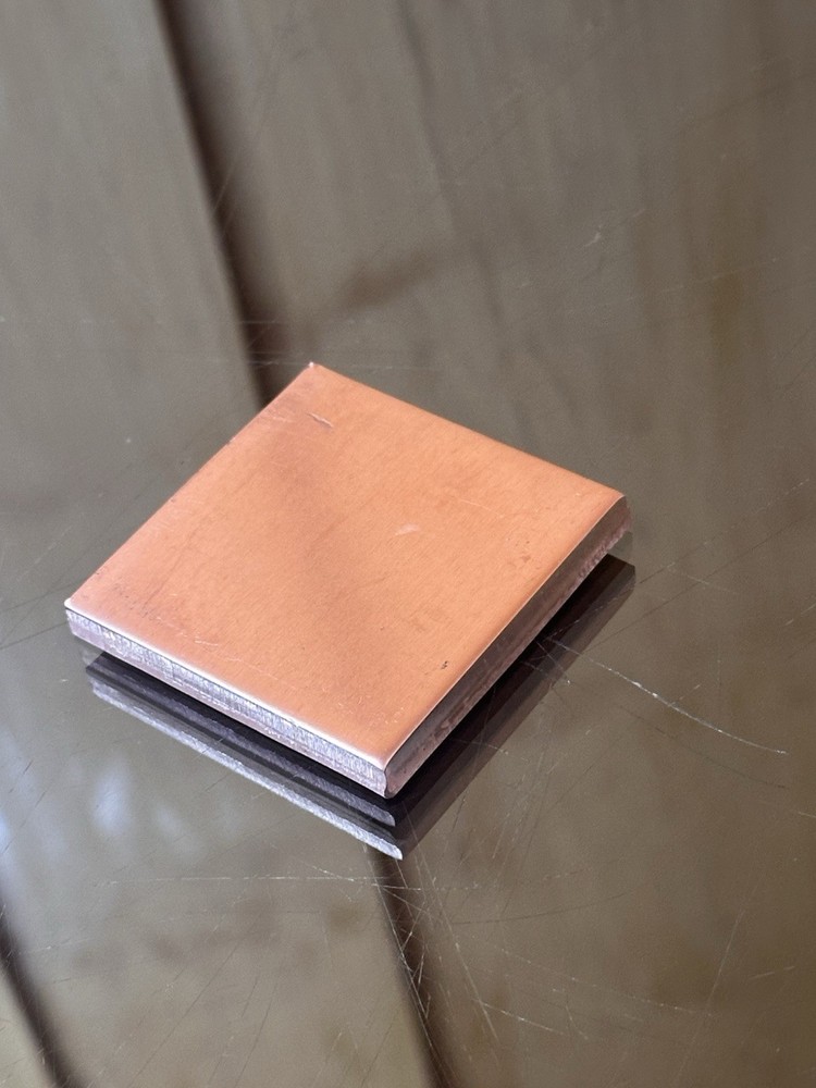 1/4” COPPER SHEET PLATE NEW 2"X2" .25”Thick *CUSTOM SIZES AVAILABLE*