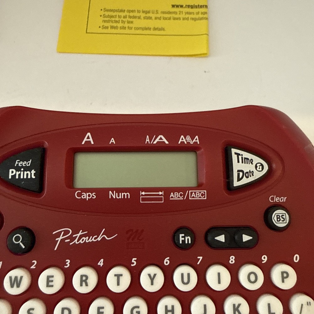 Brother P-Touch PT-70 Label Maker Printer Red Tested