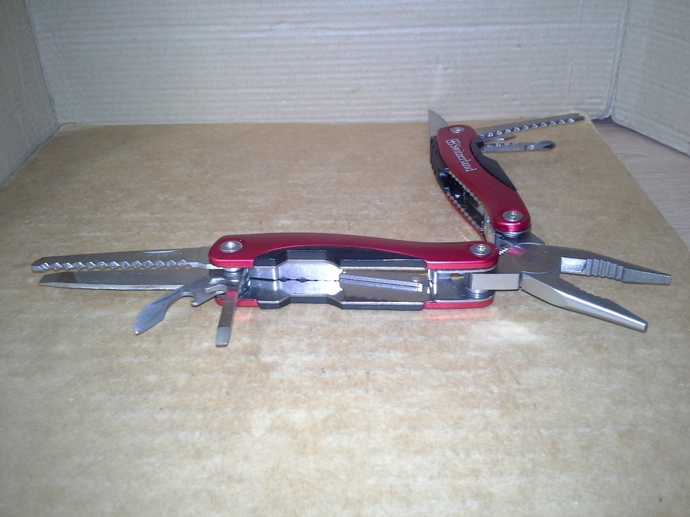Switzerland Red Multitool Folding Pocket Pliers. VGC
