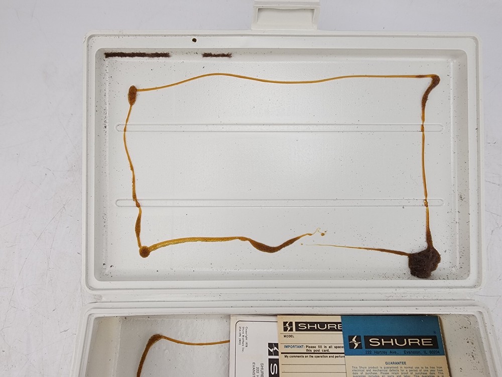 Vintage Shure Microphone Hard Plastic Protective Case White #2