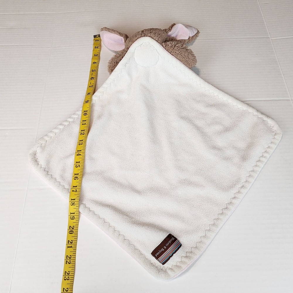Blankets and Beyond pink brown bunny lovey