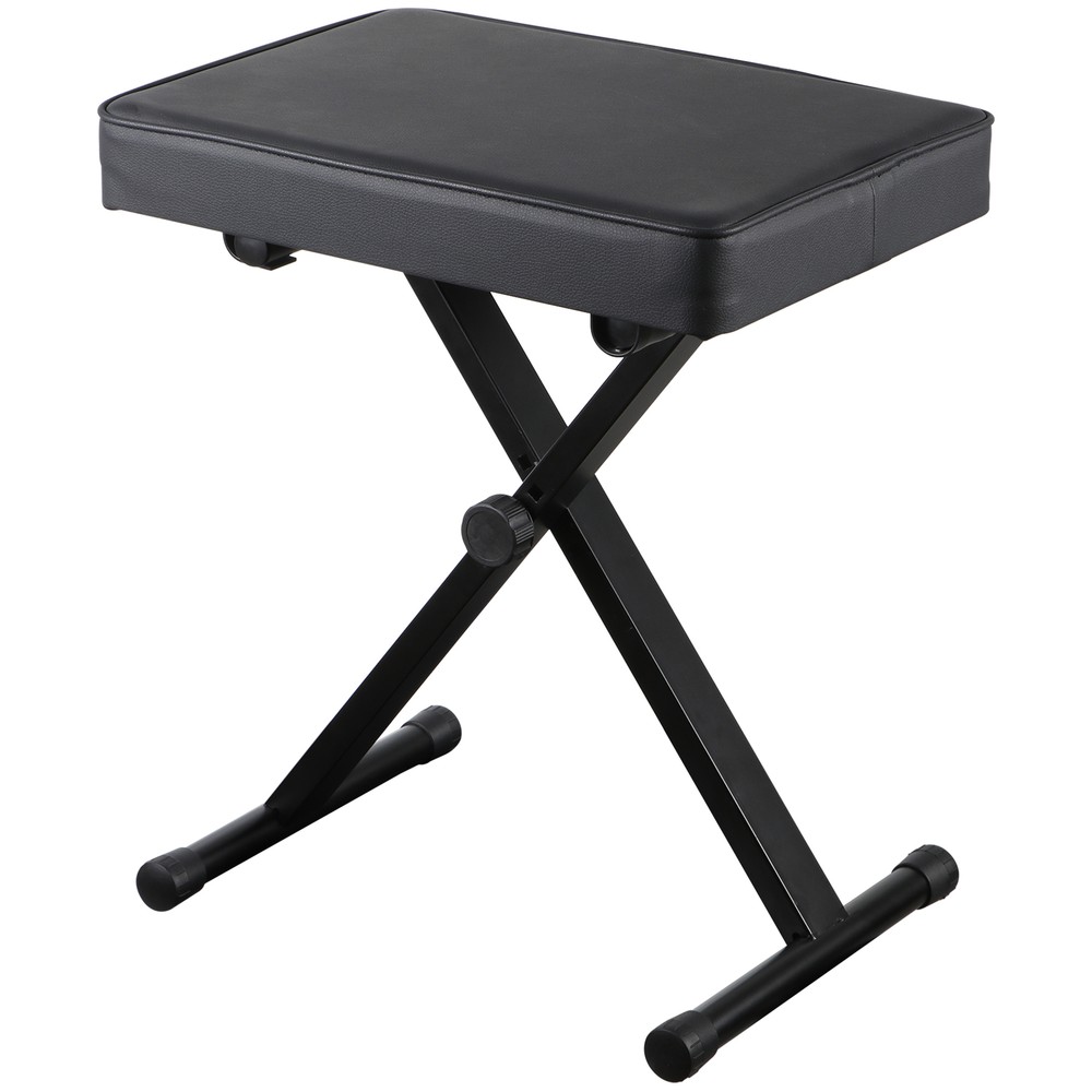 Portable Foldable Piano Keyboard Bench Stool Thickness Padded Seat Adjustable