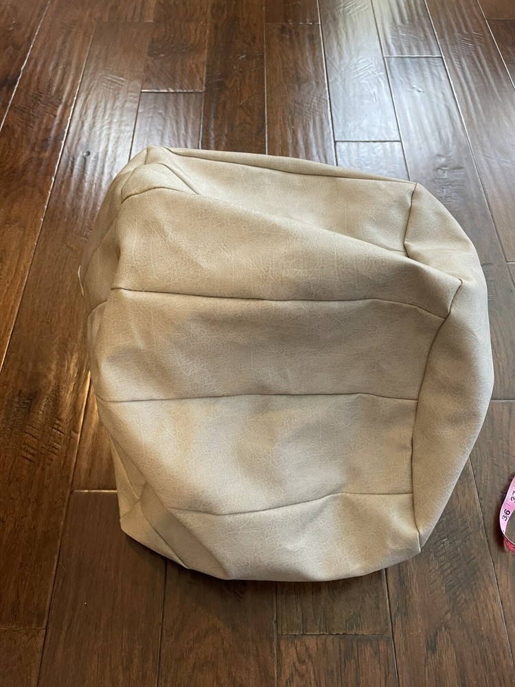 ROTOT Unstuffed Pouf Cover, Ottoman, Light Gray
