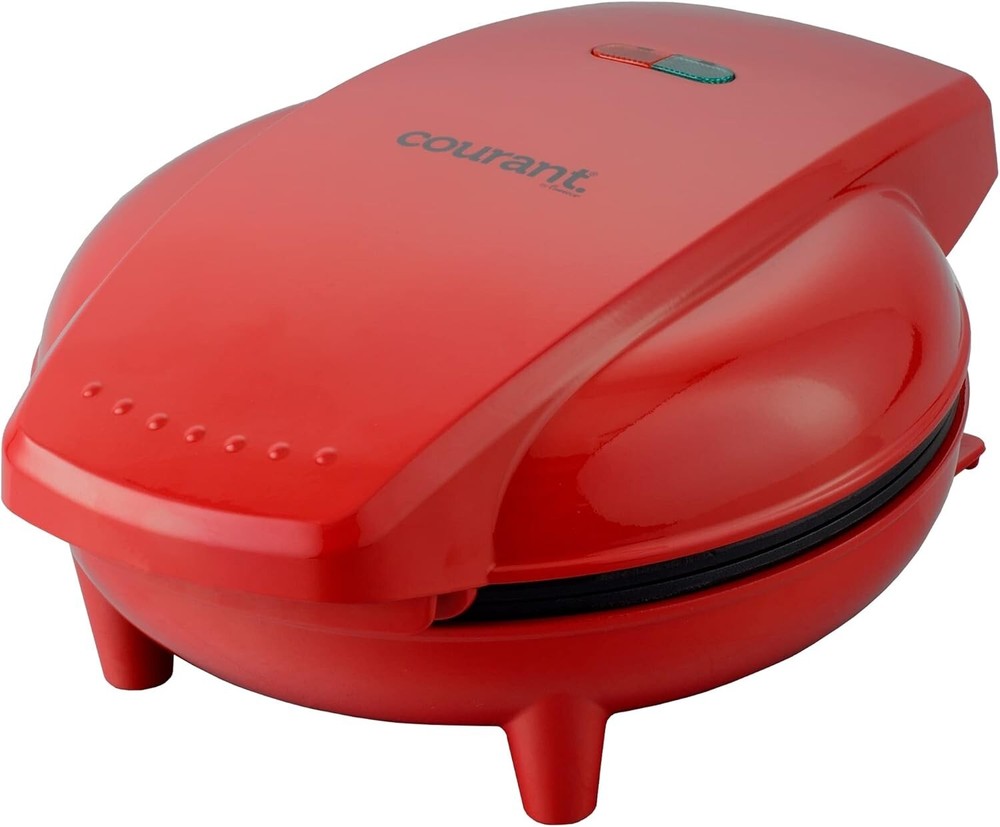 Courant Compact Griddle and Mini Oven 7-Inch Personal Pizza Maker (Red)